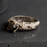 Ethical Jewellery & Engagement Rings Toronto - Fancy Dark Brown 14K White Gold Filigree Ring - FTJCo Fine Jewellery & Goldsmiths