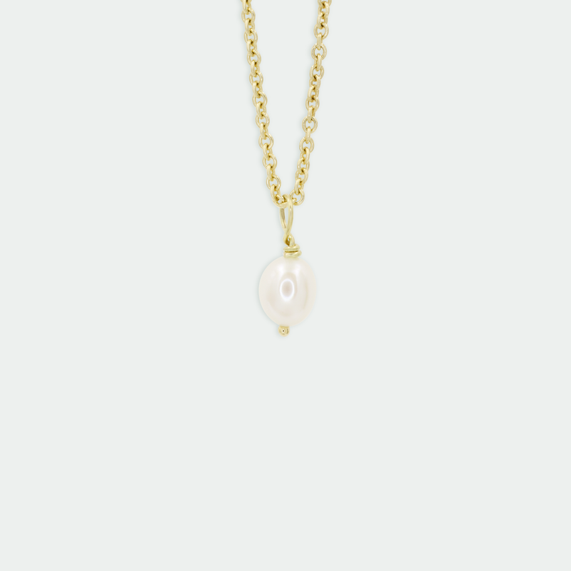 Ethical Jewellery & Engagement Rings Toronto - Pearl Charm in Yellow Gold - FTJCo Fine Jewellery & Goldsmiths