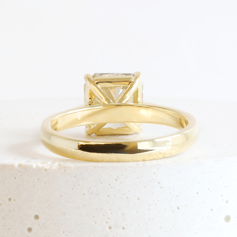 Ethical Jewellery & Engagement Rings Toronto - 2.10 ct Silver Bayleaf SI1 Radiant Love Note Solitaire in Yellow - FTJCo Fine Jewellery & Goldsmiths