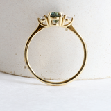 Ethical Jewellery & Engagement Rings Toronto - 1.08ct Tricolour Oval Nigerian Sapphire Emilia in Yellow Gold - FTJCo Fine Jewellery & Goldsmiths