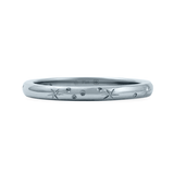 Platinum Ethical Jewellery & Engagement Rings Toronto - 2 mm Star Engraved Band - Fairtrade Jewellery Co.