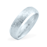 White Ethical Jewellery & Engagement Rings Toronto - 18K Knurling Tool Pattern with Bevelled Edges - Fairtrade Jewellery Co.