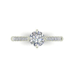 White-Talon-Prong Ethical Jewellery & Engagement Rings Toronto - Contemporary Love Note with Diamond-Set Band - FTJCo Fine Jewellery & Goldsmiths