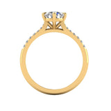 Yellow-Talon-Prong Ethical Jewellery & Engagement Rings Toronto - Contemporary Love Note with Diamond-Set Band - FTJCo Fine Jewellery & Goldsmiths