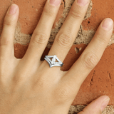 White Ethical Jewellery & Engagement Rings Toronto - Cordelia with Pavé - Fairtrade Jewellery Co.