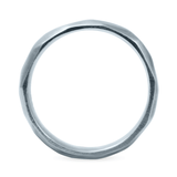 Platinum Ethical Jewellery & Engagement Rings Toronto - Hand Carved Faceted Band - Fairtrade Jewellery Co.