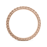 Rose/Pink Ethical Jewellery & Engagement Rings Toronto - 18K 2.5mm Hand Engraved Leaf Pattern Band - Fairtrade Jewellery Co.