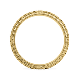 Yellow Ethical Jewellery & Engagement Rings Toronto - 18K 2.5mm Hand Engraved Leaf Pattern Band - Fairtrade Jewellery Co.