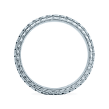 Platinum Ethical Jewellery & Engagement Rings Toronto - 18K 2.5mm Hand Engraved Leaf Pattern Band - Fairtrade Jewellery Co.