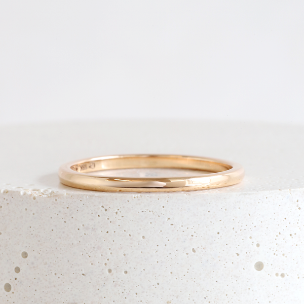 Ethical Jewellery & Engagement Rings Toronto - 1.4 mm Low Dome Band in Rose - FTJCo Fine Jewellery & Goldsmiths