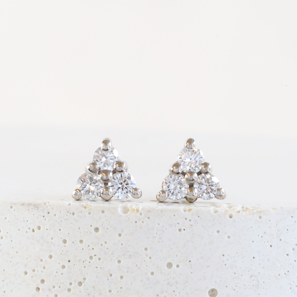 Ethical Jewellery & Engagement Rings Toronto - Diamond Nova Studs in White Gold - FTJCo Fine Jewellery & Goldsmiths