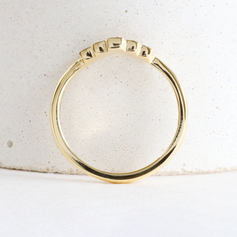 Ethical Jewellery & Engagement Rings Toronto - Deco Spire Band in Yellow - FTJCo Fine Jewellery & Goldsmiths