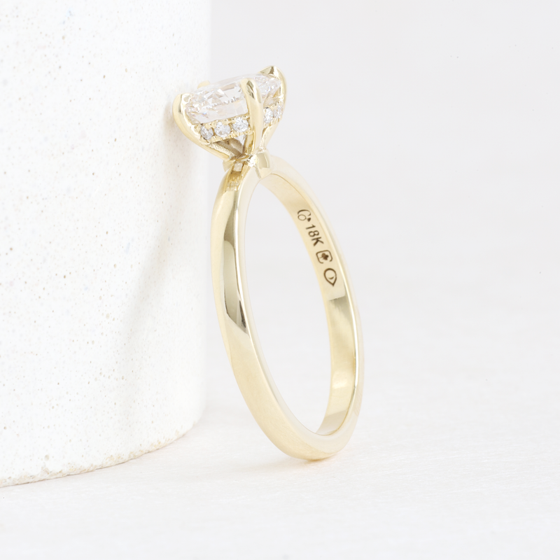 Ethical Jewellery & Engagement Rings Toronto - 1 ct Diamond Pietra Hidden Halo in Yellow Gold - FTJCo Fine Jewellery & Goldsmiths