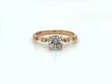 0.82 ct Wisp Grey Round Brilliant Diamond Jasmine Ring