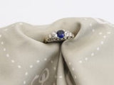 Vintage Two-Tone Sapphire & Diamond Ring