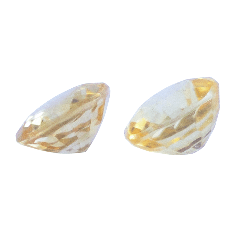 Ethical Jewellery & Engagement Rings Toronto - 0.27 tcw Yellow Round Sapphire Pair - Fairtrade Jewellery Co.
