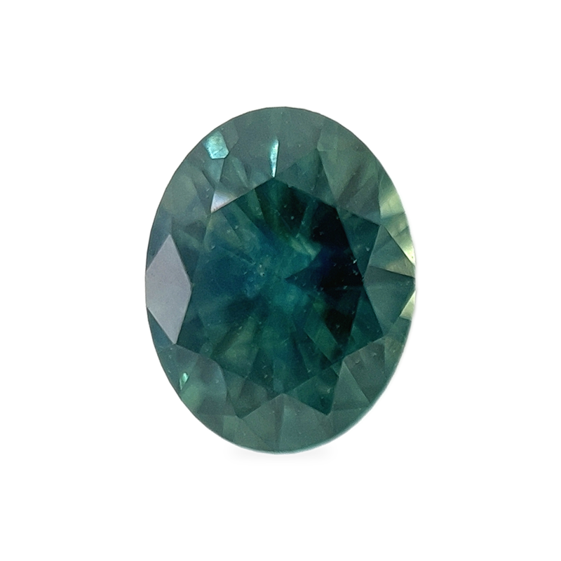 Ethical Jewellery & Engagement Rings Toronto - 1.02 ct Dark Teal Oval Modified Brilliant Montana Sapphire - FTJCo Fine Jewellery & Goldsmiths