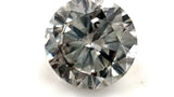 1,99 ct de diamant de laboratoire de couleur gris poivré, rond et brillant.