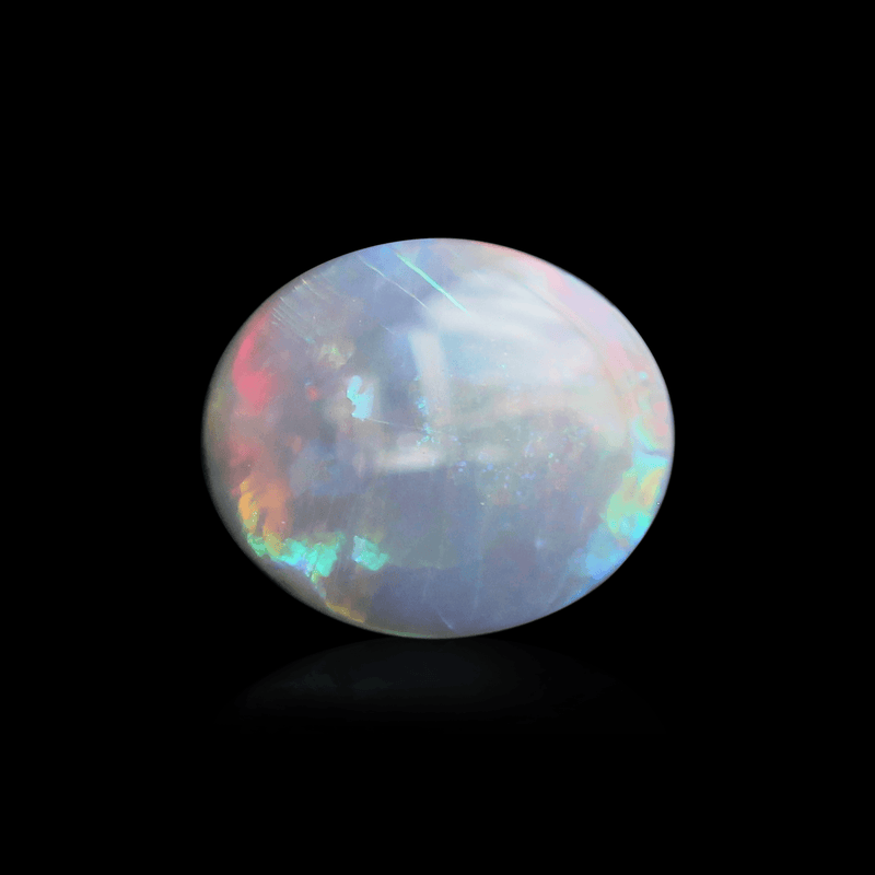 Ethical Jewellery & Engagement Rings Toronto - 1.60 ct Semi Black Oval Opal Cabochon - Fairtrade Jewellery Co.
