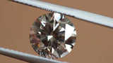 Diamant rond taille brillant de 2,55 ct de couleur brun obsidienne