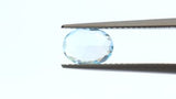 1,04 ct Bleu clair Ovale rose taillé Chatham Grown Aqua Spinel