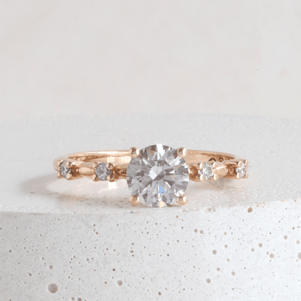 Ethical Jewellery & Engagement Rings Toronto - 0.82 ct Wisp Grey Round Brilliant Diamond Jasmine Ring - FTJCo Fine Jewellery & Goldsmiths
