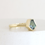 Ethical Jewellery & Engagement Rings Toronto - Coffin Bezel Ring in Yellow Gold - FTJCo Fine Jewellery & Goldsmiths