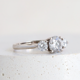 Ethical Jewellery & Engagement Rings Toronto - 1.05 ct Grey Emilia with Round Accents in White Gold - FTJCo Fine Jewellery & Goldsmiths