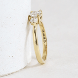 Ethical Jewellery & Engagement Rings Toronto - 0.70 ct Emerald Cut Emilia with Round Accents in Yellow Gold - FTJCo Fine Jewellery & Goldsmiths