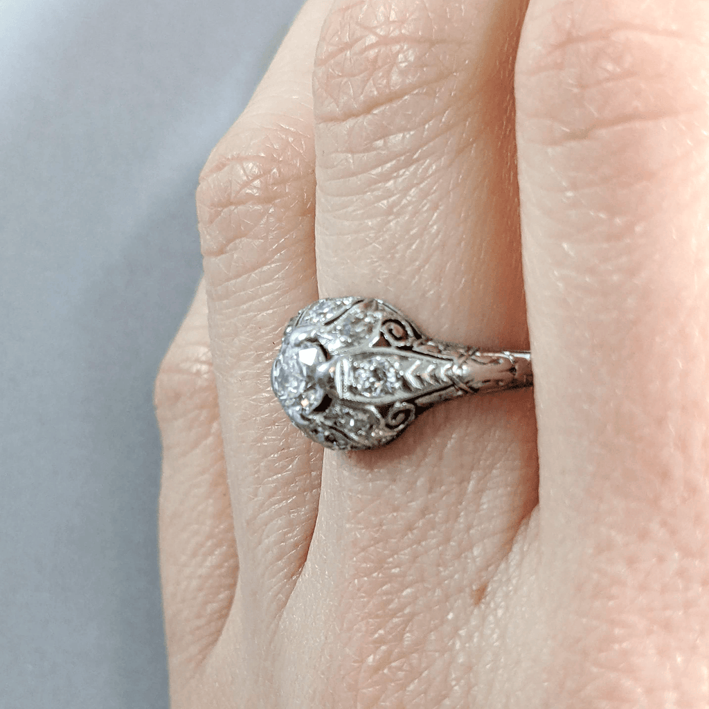 1.25 Carat Round Moonstone Engagement Ring in Rose Gold - Vintage Moon –  shygems.com