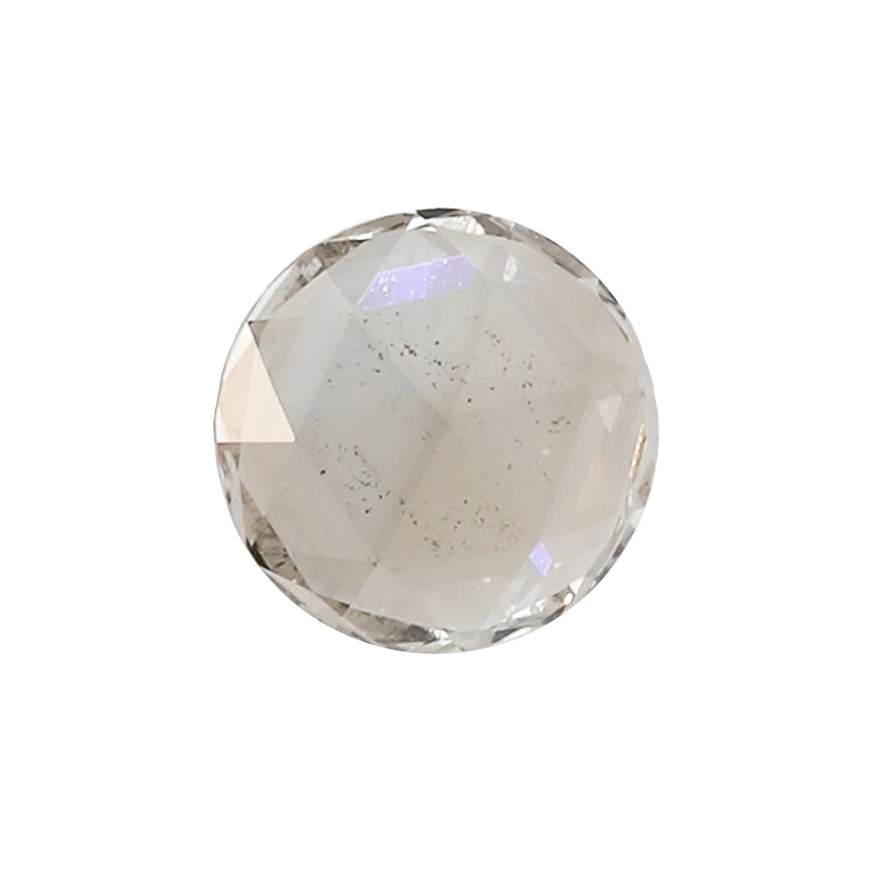 0.24 ct Silver Ash Round Modified Rose Cut Fancy Lab Grown Diamond