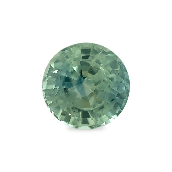 Ethical Jewellery & Engagement Rings Toronto - 0.40 ct Spring Green Round Mixed Cut Australian Sapphire - FTJCo Fine Jewellery & Goldsmiths