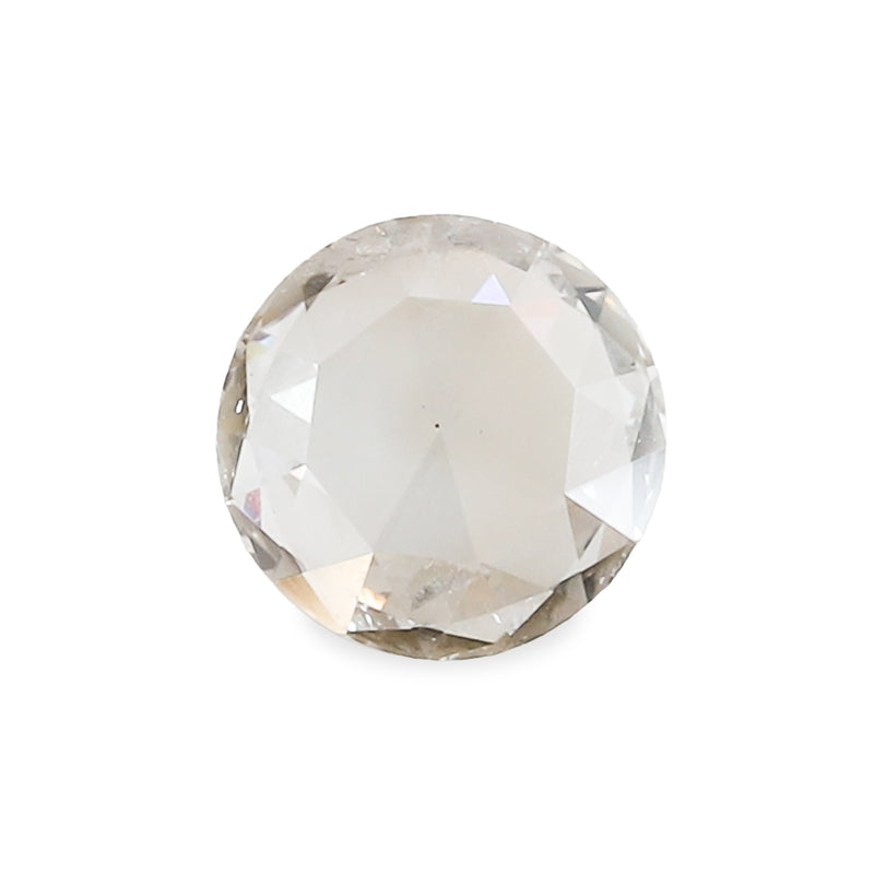 0.46 ct Silver Ash Round Rose Cut Fancy Lab Grown Diamond