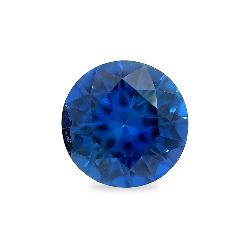 Ethical Jewellery & Engagement Rings Toronto - 0.53 ct Deep Water Blue Round Brilliant AKARA Madagascar Sapphire - FTJCo Fine Jewellery & Goldsmiths