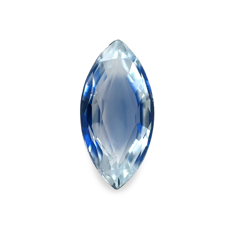 0.57 ct Blue-White Bicolour Marquise Mixed Cut Mined Sapphire