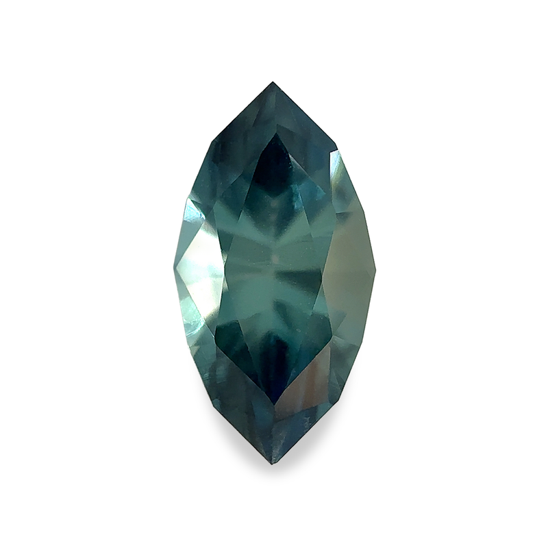 0.64 ct Ocean Green Bi-Colour Marquise Brilliant AKARA Nigerian Sapphire