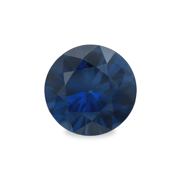 Ethical Jewellery & Engagement Rings Toronto - 0.64 Deep Water Blue Round Brilliant Mined Sapphire - FTJCo Fine Jewellery & Goldsmiths