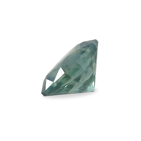 0.70 ct Light Teal Green Oval Brilliant Cut Mined Sapphire