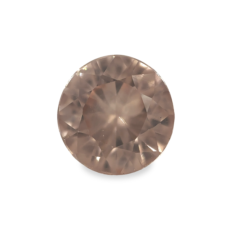 0.78 ct Pink Tea Rose Round Brilliant Cut Australian Zircon