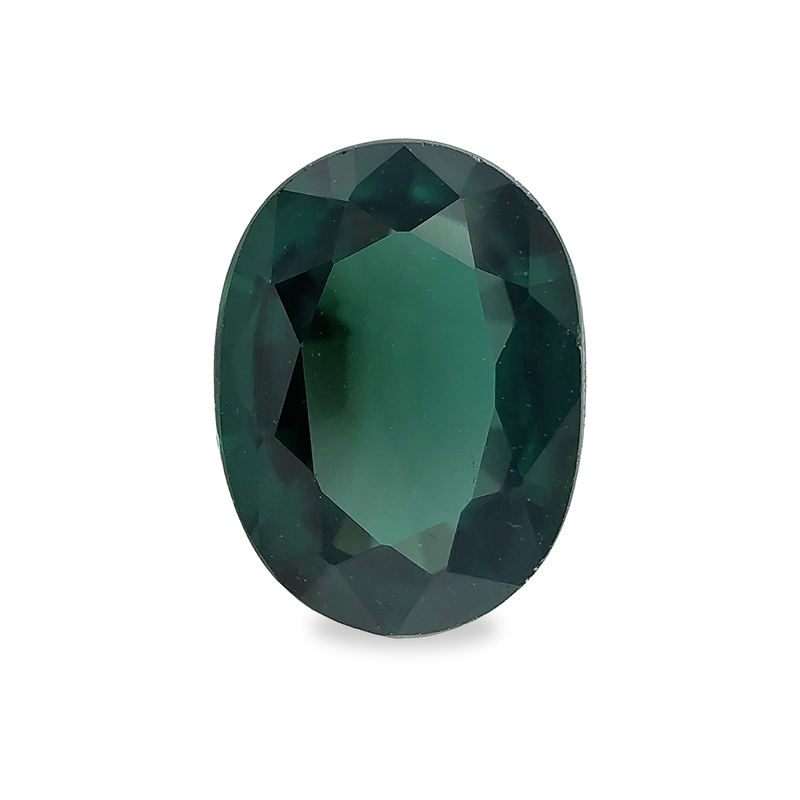 0.78 ct Velvet Green Oval Mixed Cut Mined Sapphire