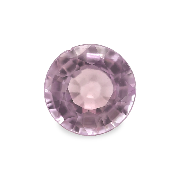 0.79 ct Light Grape Purple Round Brilliant Mined Sapphire