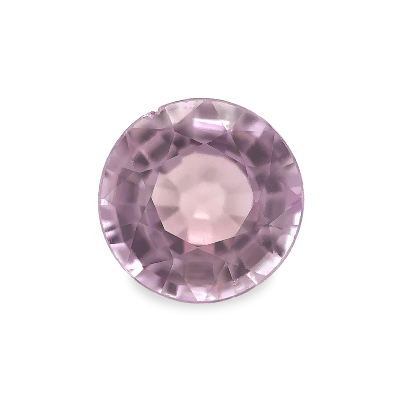 0.79 ct Light Grape Purple Round Brilliant Mined Sapphire