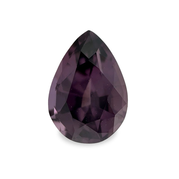 0.84 ct Deep Plum Pear Mixed Cut AKARA Sri Lanka Spinel