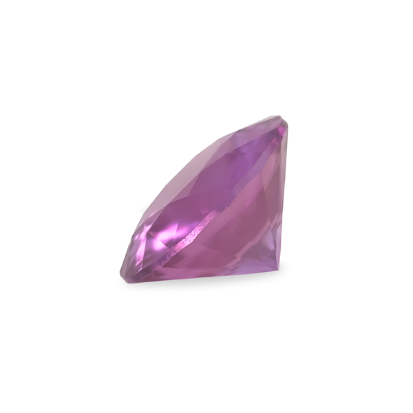 0.88 ct Intense Purple Round Brilliant-Cut Madagascar Sapphire