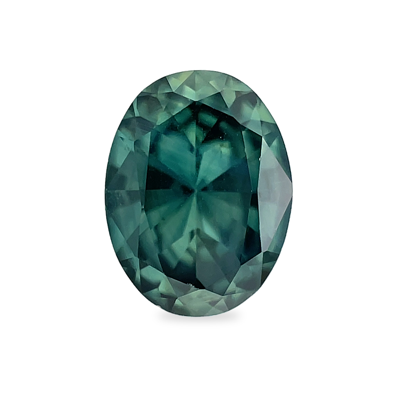 Ethical Jewellery & Engagement Rings Toronto - 0.90 ct Deep Ocean Green Oval Modified Brilliant AKARA Nigerian Sapphire - FTJCo Fine Jewellery & Goldsmiths