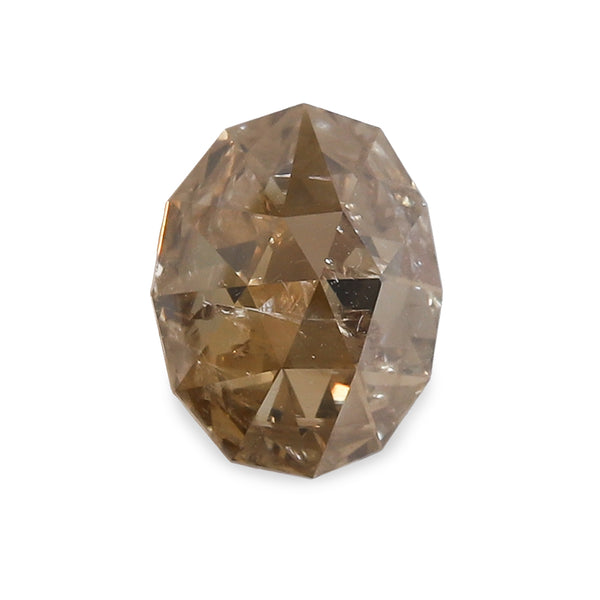 0.91 ct Warm Brown Oval Rose Cut Natural Canadian Diamond