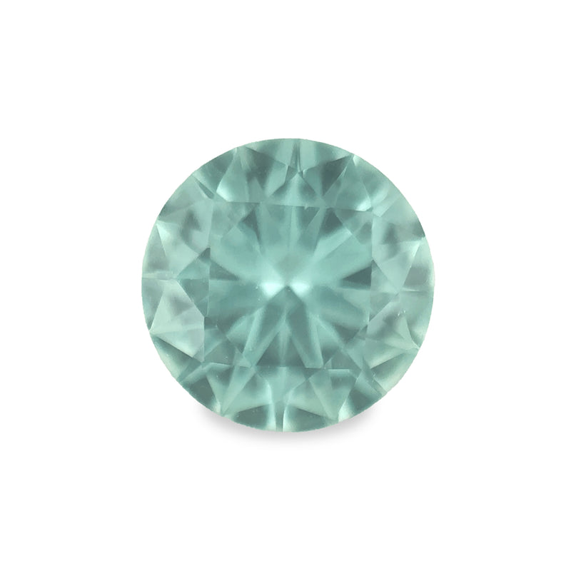 Ethical Jewellery & Engagement Rings Toronto - 0.98 ct Seafoam Blue-Green Round Mixed Cut Lab Grown Sapphire - FTJCo Fine Jewellery & Goldsmiths