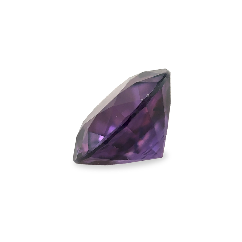 1.00 ct Grape Purple Round Mixed AKARA Sri Lanka Sapphire