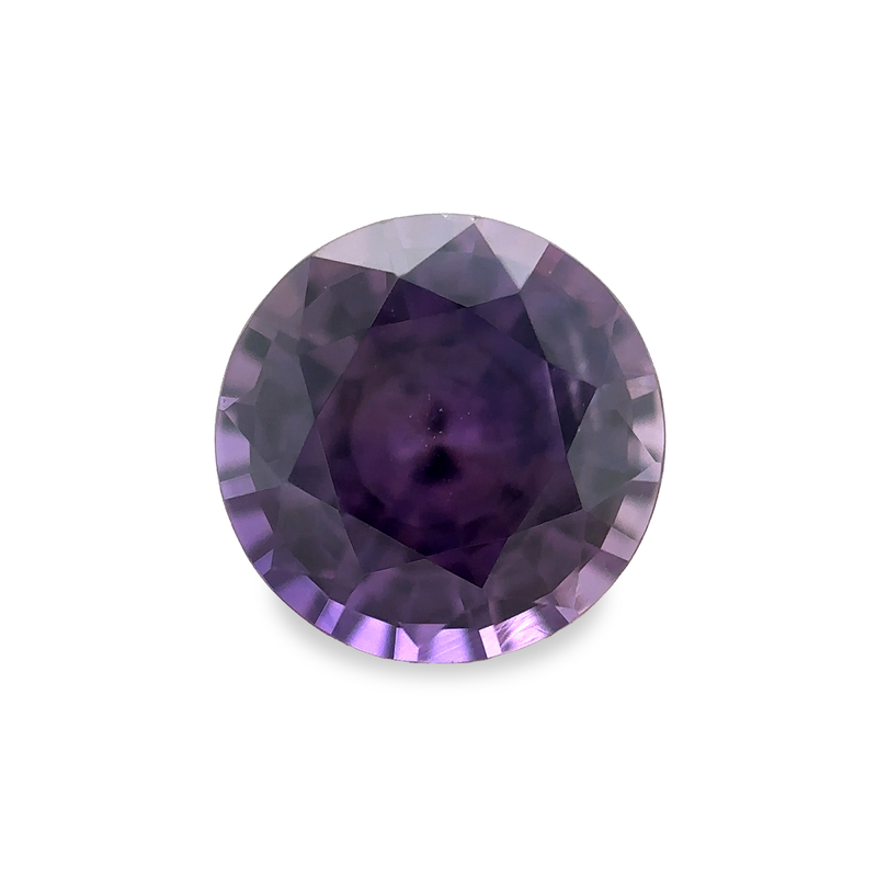 1.00 ct Grape Purple Round Mixed AKARA Sri Lanka Sapphire