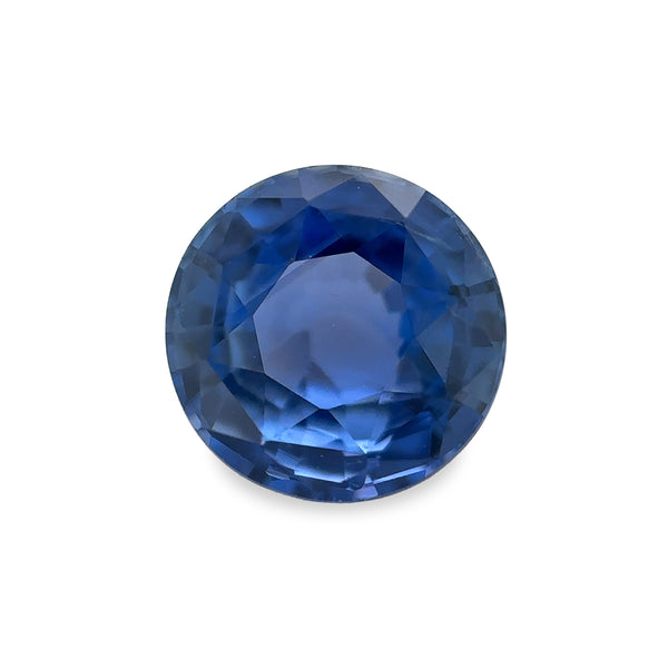 1.02 ct Wild Blueberry Round Mixed Cut AKARA Sri Lanka Sapphire